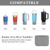 Linkidea Water Bottle Boot Compatible with Stanley Quencher H2.0 20oz/30oz/40oz, IceFlow Flip 20oz/30oz, Silicone Water Bottle Bottom Sleeve Cover Protector, Bottle Bumper (Gray / 2 Pack), CPS-015-03 view 3