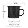 COLETTI Classic Enamel Set Coffee Percolator & Mugs  The Most Nostalgic Camping Coffee Pot, Now Modernized [Black Enamel, 12 Cup Percolator Coffee Pot & Set of 4 Mugs] view 4