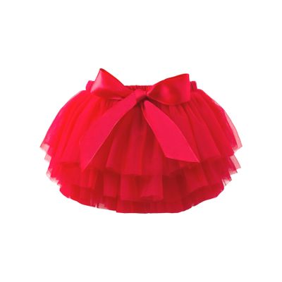 ZFZDRen 6M-3T Infant Baby Girl Tutu Skirt Toddler Girls Solid Color Tulle Skirts Birthday Outfits with Headband (3 Years,Red)