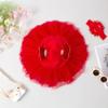 ZFZDRen 6M-3T Infant Baby Girl Tutu Skirt Toddler Girls Solid Color Tulle Skirts Birthday Outfits with Headband (3 Years,Red) view 3