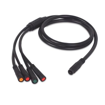 XIBANY Motorized Scooter Waterproof Cable for Electric Bike Julet 1 to 4 Main Cable Electric Bicycle Accessories Motorized Scooter (Color : Julet 1 to 4)