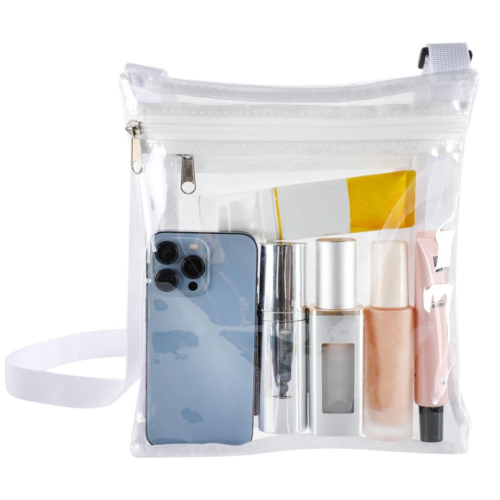 Lingshare Clear Bag For Stadium Events Clear Bags for Women (white)