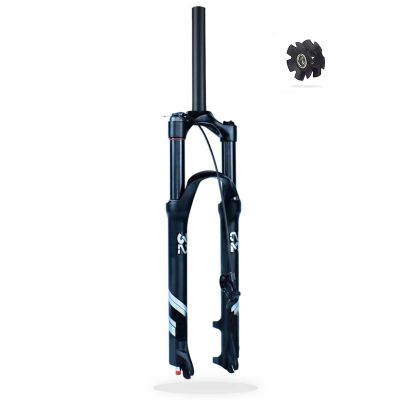 ZECHAO Mountain Bike Suspension Forks 26 27.5 29in,Rebound Adjustment 9mm Axle Disc Brake 140mm Travel Wire Control Fork (Color : Straight-Black, Size : 26inch)