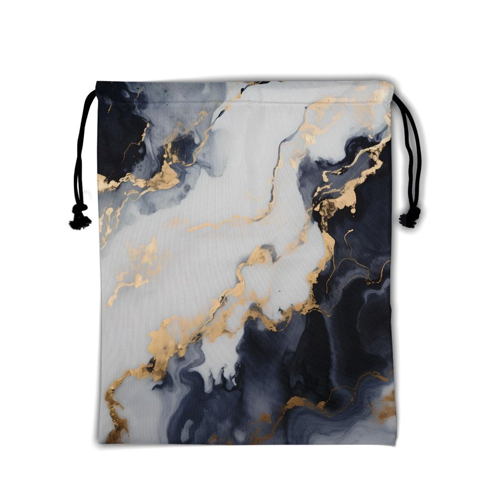 Nerxy Black White Marble Grip Bag - Marbling Drawstring Gymnastics Small Grip Bag Stone Texture Art Storage Bag for Personal Equipment