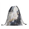 Nerxy Black White Marble Grip Bag - Marbling Drawstring Gymnastics Small Grip Bag Stone Texture Art Storage Bag for Personal Equipment view 2