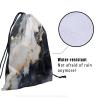 Nerxy Black White Marble Grip Bag - Marbling Drawstring Gymnastics Small Grip Bag Stone Texture Art Storage Bag for Personal Equipment view 4