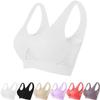 2024 Upgrade Sports Bras for Women, Breathable Cool Liftup Air Bra Large Size Padded No Underwire Full Support Everyday Bra (US, Alpha, Small, Regular, Regular, White)