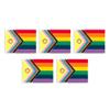 5 pack Daniel Quasar Inclusive Progress Pride Flag Silicone Pins - Gay Accessories - Perfect for Pride Events, LGBTQ+ Advocates, & Everyday Wear view 1