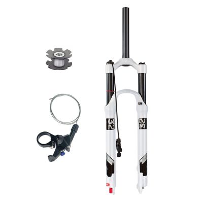 ZECHAO Mountain Front Suspension Forks 130mm Travel,Shock Absorber Mountain Bike Lightweight Alloy Wire Control Fork (Color : Straight, Size : 27.5inch)