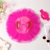 ZFZDRen 6M-3T Infant Baby Girl Tutu Skirt Toddler Girls Solid Color Tulle Skirts Birthday Outfits with Headband (12 Months, Dark Pink) view 2
