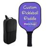 Custom Pickleballs Paddles Set, Personalized Rackets with Photo Text Logo, Perfect First Paddles for Gym, Beach, Clubs, Slateblue view 1