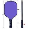 Custom Pickleballs Paddles Set, Personalized Rackets with Photo Text Logo, Perfect First Paddles for Gym, Beach, Clubs, Slateblue view 3