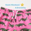 ECGK Boys Swim Trunks Compression Liner Swim Shorts Quick Dry Bathing Suit with Boxer Brief Swimwear Pink Crocodile 14-16 Years view 4