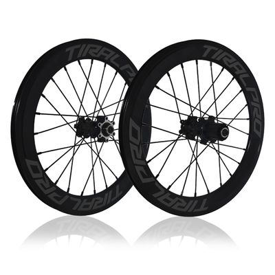 349/406/451 BMX Wheelset Folding Bicycles Wheel Disc Brake Rim 40mm High Quick Release Carbon Fiber Hub 100/135mm 8 9 10 11 12 Speed 24 Holes (Size : Black_406)