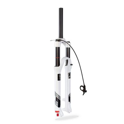 ZECHAO Bike Suspension Forks 140mm,Rebound Adjust 26 27.5 29in Manual/Crown Lockout Mountain Forks Mountain Bike Air Front Forks (Color : Straight-Remote Lock, Size : 26inch)