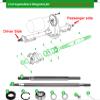 Cartalia Golf Cart Rear Axle Shaft with Bearing Seal Kit for 1994-2013 EZGO TXT/Medalist Electric Models, Replace #20377-G11#20377-G12 Driver Side+Passenger Side (16 3/4" + 23 7/8" Length) Axle Shaft view 4