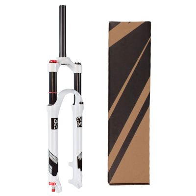 ZECHAO Bike Suspension Forks 140mm,Rebound Adjust 26 27.5 29in Manual/Crown Lockout Mountain Forks Mountain Bike Air Front Forks (Color : Straight-Manual Lock, Size : 27.5inch)