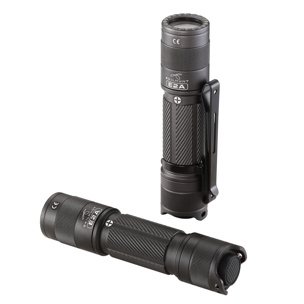 SKILHUNT E2A Mini EDC Pocket Keychain Flashlight, Super Bright, Waterproof Torch for Camping, Hiking, Emergency(Black, NW bl-110C)