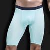 JEKE-DG Men's Ice Silk Underwear Traceless Soft Trunks Boxer Briefs Bulge Pouch Gym Shorts Tights Half Pants (Large,Green-1pc) view 2