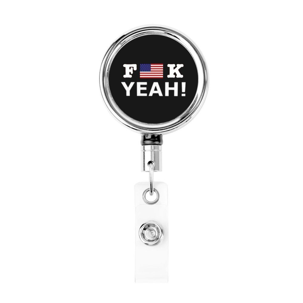 YOMCONECT America Fuck Yeah Stay Polished with Our Adjustable Full Frame Badge Clip