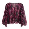 1920s Sequin Beaded Shawl Wraps Women's Flapper Shawl Wedding Cape Flapper Cover Up for Gatsby Party view 1