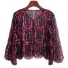 1920s Sequin Beaded Shawl Wraps Women's Flapper Shawl Wedding Cape Flapper Cover Up for Gatsby Party view 2