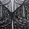 1920s Sequin Beaded Shawl Wraps Women's Flapper Shawl Wedding Cape Flapper Cover Up for Gatsby Party view 4