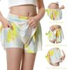 Girls Flowy Shorts Butterfly Shorts for Kids with Pocket 2-in-1 Athletic Shorts Running Shorts for Girls Youth Teen Active Workout Sports (Tie Dye Yellow, Large) view 3