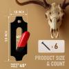 MSSOHKAN 6 Pack European Mount Skull Hanger Deer Skull Mount for Deer Mule Antelope Coyote and Small Game Animals with Silicone Protector Red view 2