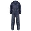 Linjinx Men's One Piece Hooded Raincoat Waterproof Rain Suit Reflective Jumpsuit Coveralls Motorcycle Rainsuit Navy Blue X-Large view 4