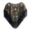1920s Sequin Shawl Wraps Fringed Evening Cape Gatsby Party Flapper Cover Up Wedding Bridal Shawl for Women view 1