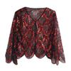 1920s Sequin Beaded Shawl Wraps Women's Flapper Shawl Wedding Cape Flapper Cover Up for Gatsby Party view 1