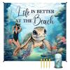 Beach Blanket - Beach Mat Sand Free Waterproof - 110x118 Inch Oversized Beach Blanket with 4 Corner Pockets & Stakes - Lightweight Beach Mats with Portable Bag - Summer Essentials for Travel & Picnic view 1