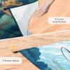 Beach Blanket - Beach Mat Sand Free Waterproof - 110x118 Inch Oversized Beach Blanket with 4 Corner Pockets & Stakes - Lightweight Beach Mats with Portable Bag - Summer Essentials for Travel & Picnic view 4