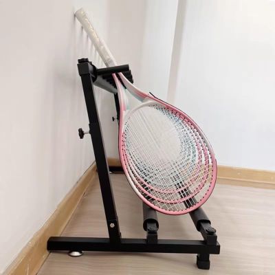 Adjustable Tennis Racket Stand for 7 Racquets, Detachable Badminton Racket Rack Floor Standing, Anti-Scratch Sponge Padded Guitar Holder