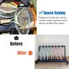Adjustable Tennis Racket Stand for 7 Racquets, Detachable Badminton Racket Rack Floor Standing, Anti-Scratch Sponge Padded Guitar Holder view 2