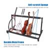 Adjustable Tennis Racket Stand for 7 Racquets, Detachable Badminton Racket Rack Floor Standing, Anti-Scratch Sponge Padded Guitar Holder view 3