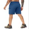 TACVASEN Men's Hiking Cargo Shorts 10 Inch Inseam Casual Lightweight Quick Dry Golf Shorts with Zipper Pockets Outdoor Summer Blue Gray view 3