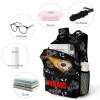 Custom Black Football Fire Backpack for Kids Boys Girls Personalized Name Text Children Backpack School Bag Customized Daypack Schoolbag for Student Bookbag view 4