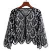 1920s Sequin Beaded Shawl Wraps Women's Flapper Shawl Wedding Cape Flapper Cover Up for Gatsby Party view 2