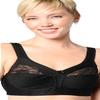 Breezies Soft Cup Wirefree Cotton Comfort Bra (34B, Black) view 1