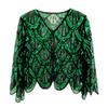1920s Sequin Beaded Shawl Wraps Women's Flapper Shawl Wedding Cape Flapper Cover Up for Gatsby Party view 1