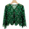 1920s Sequin Beaded Shawl Wraps Women's Flapper Shawl Wedding Cape Flapper Cover Up for Gatsby Party view 2