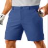 TACVASEN Mens Dress Shorts Quick Dry Stretch Lightweight Casual Work Golf Shorts Men Water Resistant Breathable for Summer Bluegray view 1