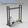 Black Iron Frame Badminton Tennis Racket Display Rack, Racquet Storage Cart with Wheels, Sports Equipment Organizer for School/Garage view 4