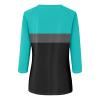 3/4 Sleeve T Shirts for Women Raglan Contrast Crew Neck Cute Summer Tops 2025 Dressy Casual Shirts Fashion Three Quarter Elegant Tunic Tops with Leggings Boho Dressy Blouses Womens 3/4 Sleeve Tops view 3
