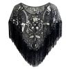1920s Sequin Shawl Wraps Fringed Evening Cape Gatsby Party Flapper Cover Up Wedding Bridal Shawl for Women view 1