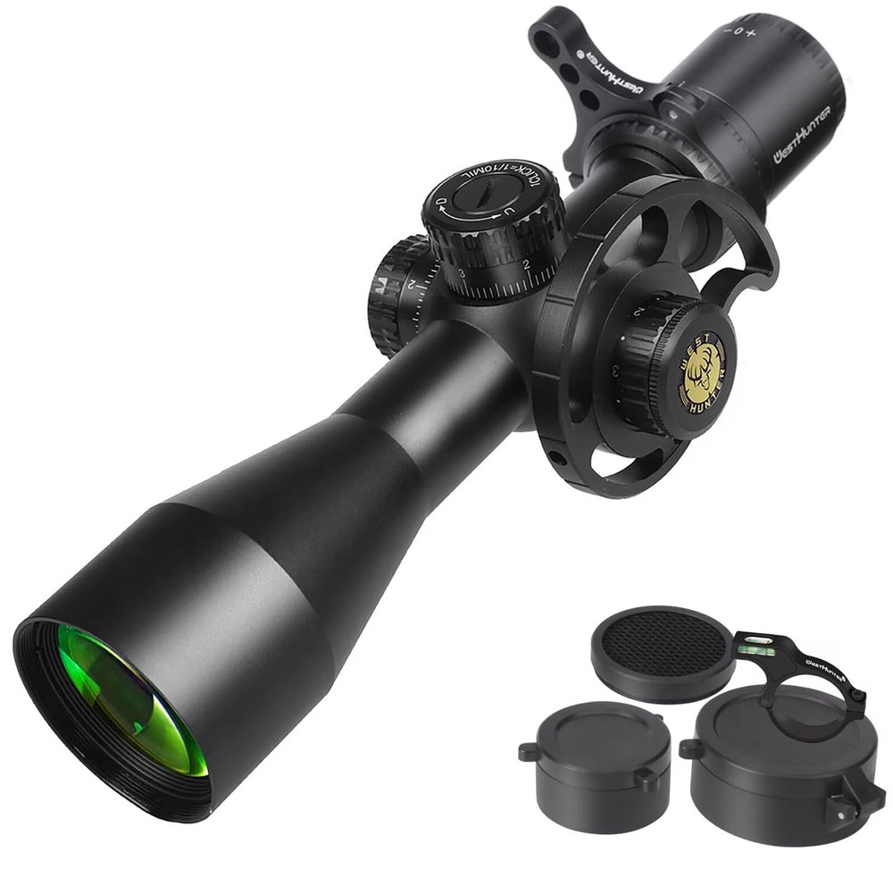 WestHunter Optics WHT 3-12X44 SFIR FFP Compact Riflescope, 1/10 MIL First Focal Plane Red Illumination Etched Glass Reticle, 30mm Tube Precision Shooting Scopes | Optical Kit