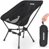 MARCHWAY Lightweight Folding Camping Chair with Spring Lock, Stable Compact Portable for Outdoor Camp, Travel, Beach, Picnic, Festival, Hiking, Backpacking (Lowback Black) view 1