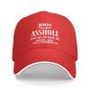 100% Certified Assholes Loves Me Or Hate Me Funny Baseball Cap Trucker Hats Sports Hat Men and Women Red view 1